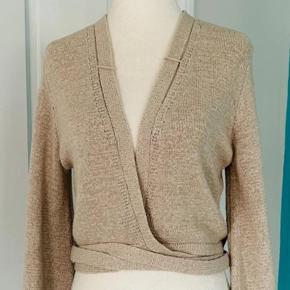 DOLPHINS Ballerina Waffle Knit Wrap Sweater (size S)